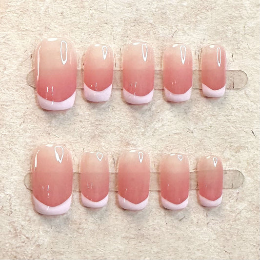 Short Square French Ombre Nails Press on