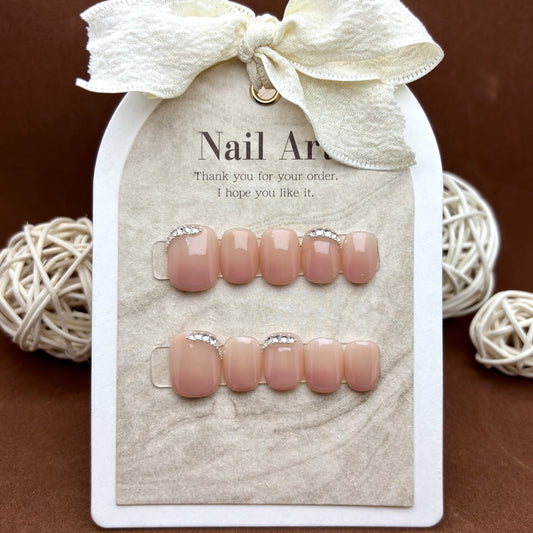 Square Short Pink Nails