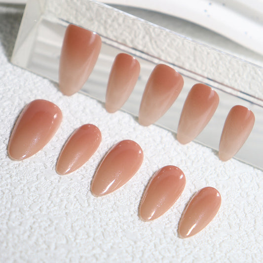 Peach Nude Nails Ombre Press on